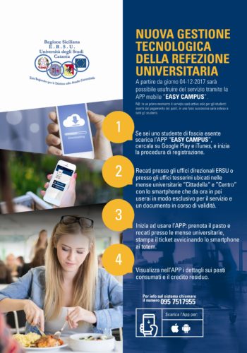 Nuova procedura on line per laccesso alle Mense universitarie