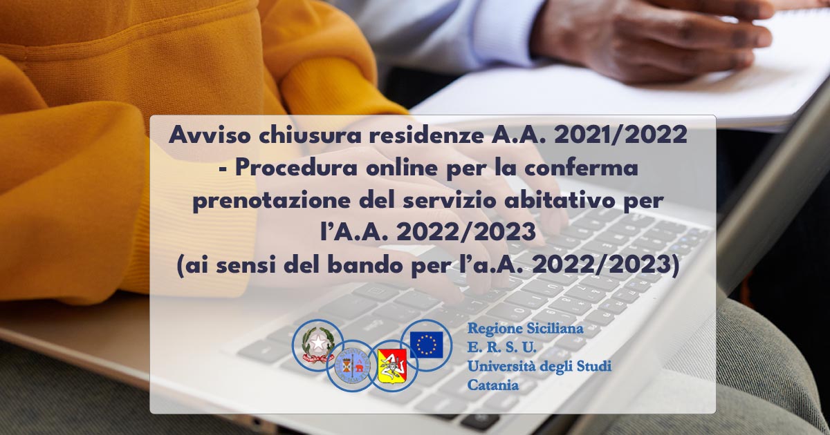 avviso residenze ersu catania