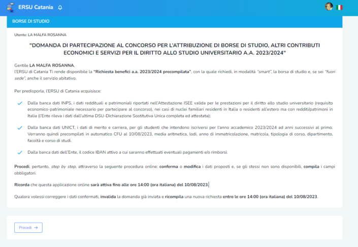 Esempi e F.A.Q. Borsa di Studio 2023/2024 – ERSU Catania
