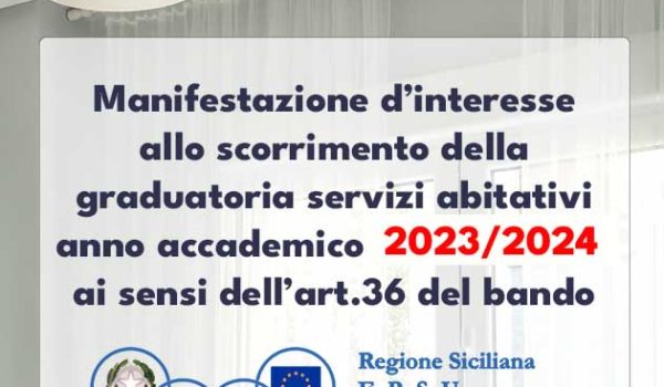 manifestazione di interesse posto letto A.A. 2023/2024