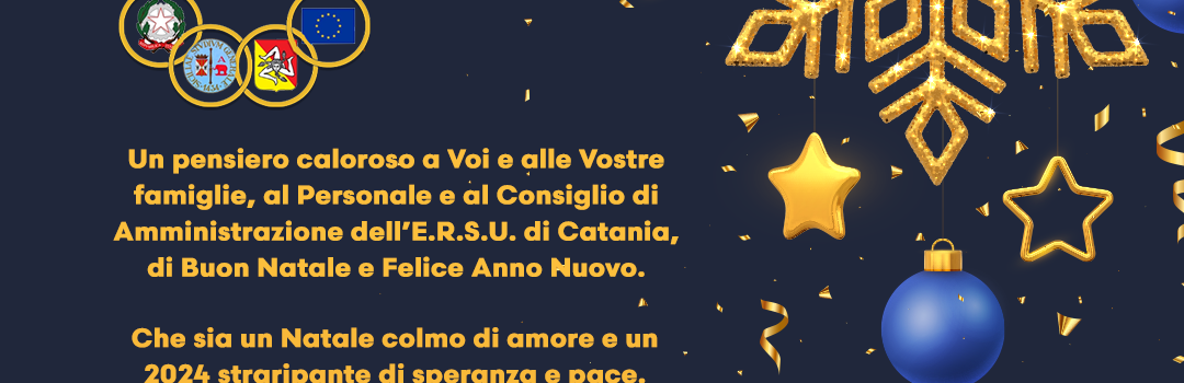 Auguri dal Presidente dell'E.R.S.U. di Catania Salvatore Sorbello