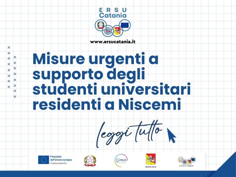 Residenti ERSU Catania misure urgenti a supporto degli studenti universitari ...